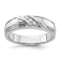 IB Goodman 14k White Gold 1/15 carat Diamond 3-stone Mens Ring, 0.06 ct, Size 10, 6.84 g