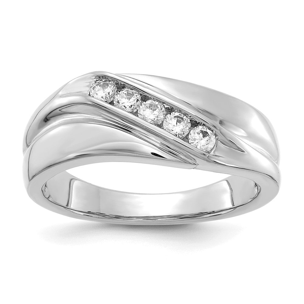 IB Goodman 14k White Gold 1/3 carat Diamond Mens Ring, 0.325 ct, Size 10