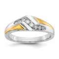 IB Goodman 14k Two-tone 1/4 carat Diamond Mens Ring, 0.25 ct, Size 10
