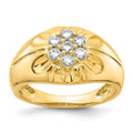 IB Goodman 14k 3/4 carat Diamond Mens Cluster Ring, 0.77 ct, Size 10
