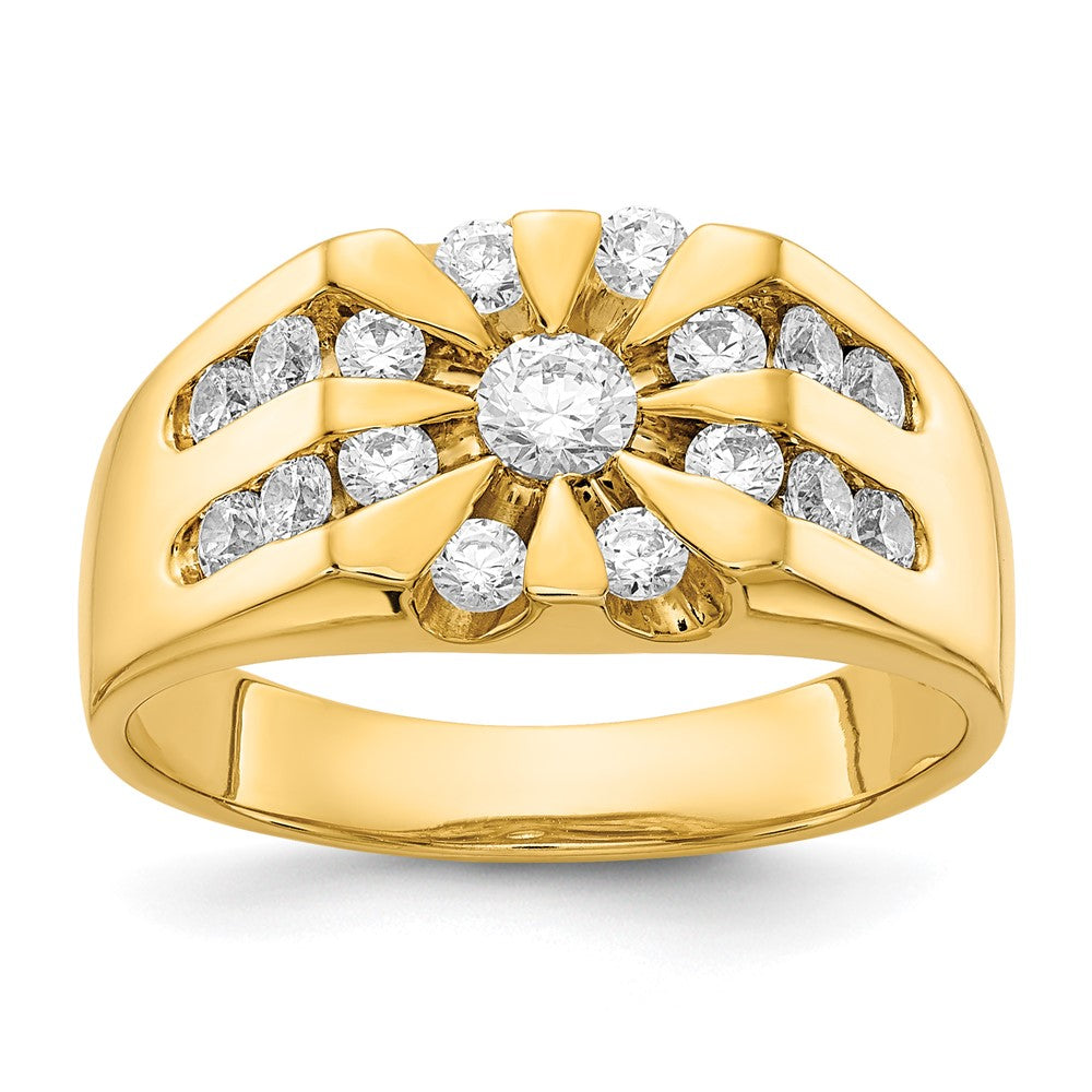 IB Goodman 14k 1 carat AA Diamond Mens Ring, 1.017 ct, Size 10