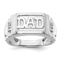 IB Goodman 14K White Gold AA Diamond Mens DAD Ring, 0.008 ct, Size 10