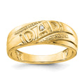 IB Goodman 14k AA Diamond Mens DAD Ring, 0.007 ct, Size 10