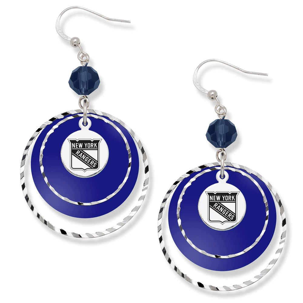 NEW YORK RANGERS GAME DAY EARRINGS