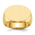 14k 20.5x14.0mm Oval Open Back Mens Signet Ring, Size 10, 68.15 mm