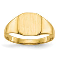 14k 8.5x8.5mm Octagon Closed Back Signet Ring, Size 6
