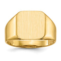 14k 12.5x13.0mm Octagon Open Back Mens Signet Ring, Size 10, 41.24 mm