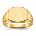 14k 11.5x8.5mm Hexagon Open Back Signet Ring