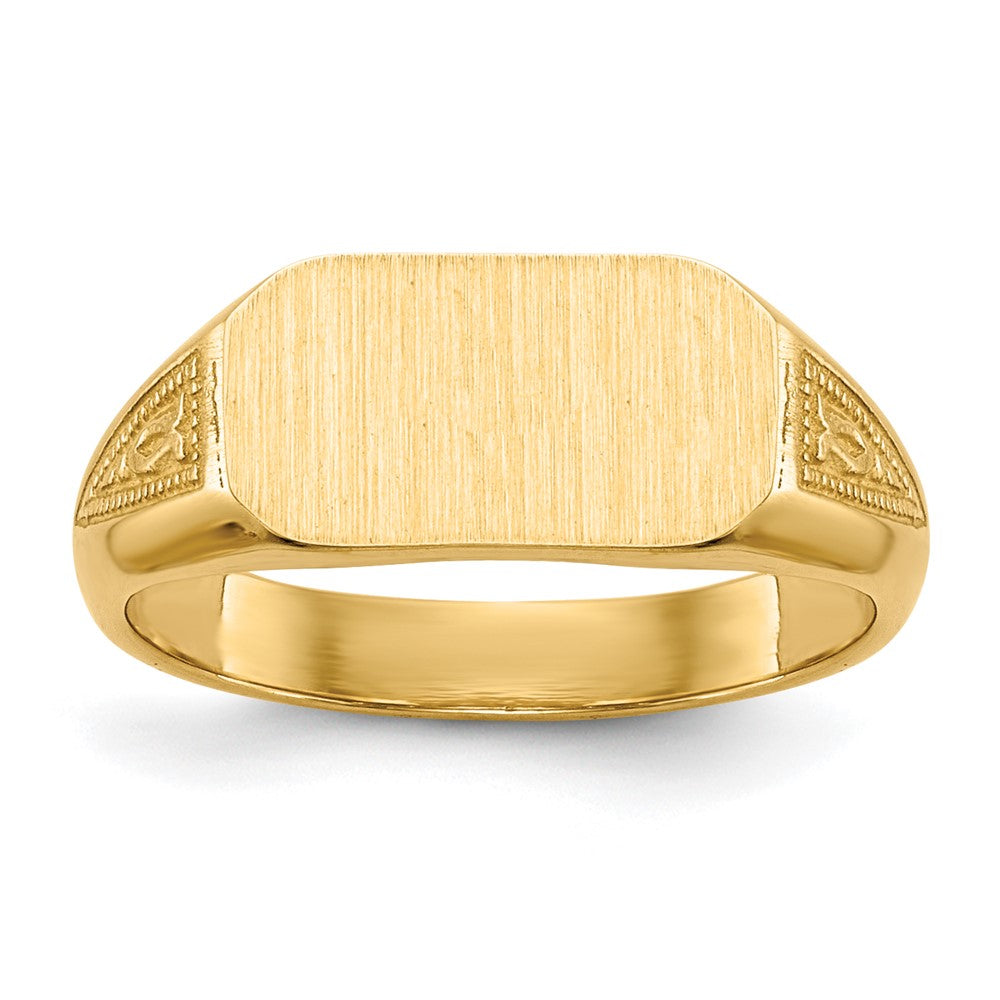 14k 10.0x5.5mm Closed Back Size 3 Childs Octagonal Signet Ring