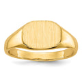 14k 8.0x6.25mm Open Back Size 2.5 Childs Oval Signet Ring, 17.93 mm