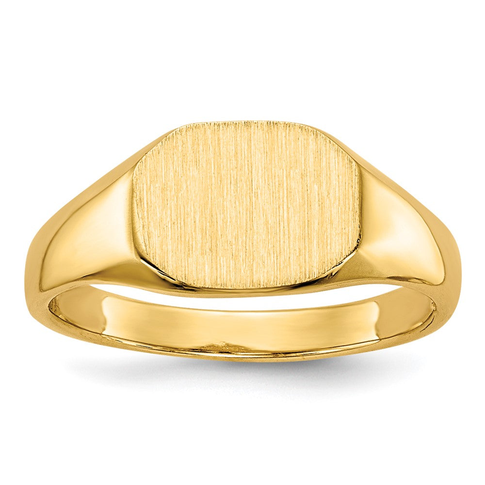 14k 8.0x6.25mm Open Back Size 2.5 Childs Oval Signet Ring, 17.93 mm