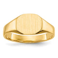 14k  8.0x6.25mm Closed Back Size 3 Childs Oval Signet Ring