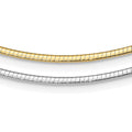 Sterling Silver Gold-pltd 2mm Reversible w/2in ext Cubetto Chain, 18 x 1 mm