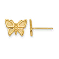 14k Polished Butterfly Post Earrings, 7 x 9 mm