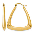 14k Fancy Hoop Earrings, 19 x 4 mm