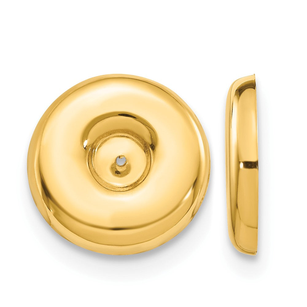 14k Polished Round Fancy Earring Jackets, 17 x 17 mm