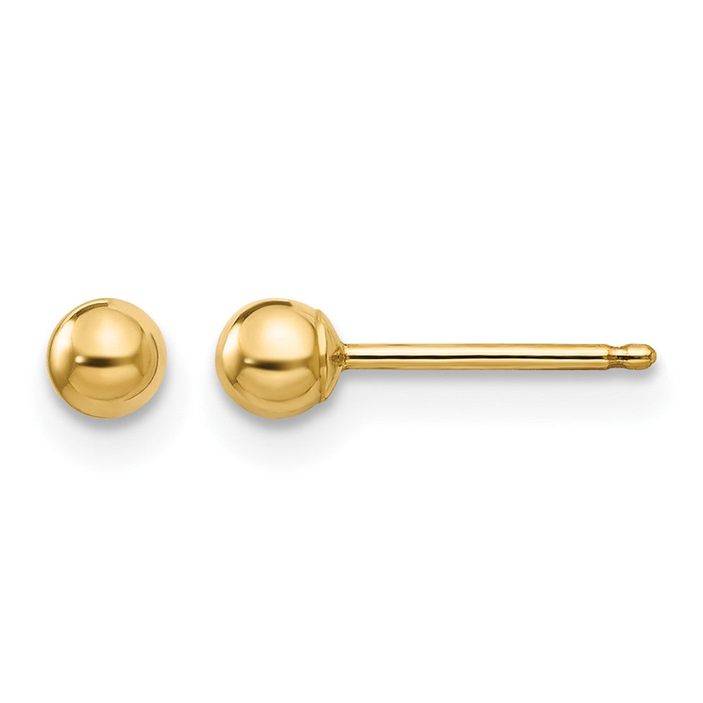 14k Madi K Polished 3mm Ball Post Earrings, 3 x 3 mm
