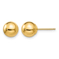 14k Madi K Polished 7mm Ball Post Earrings, 7 x 7 mm