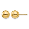 14k Madi K Polished 8mm Ball Post Earrings, 8 x 8 mm