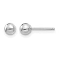 14k White Gold Madi K Polished 4mm Ball Post Earrings, 4 x 4 mm