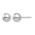 14k White Gold Madi K Polished 7mm Ball Post Earrings, 7 x 7 mm