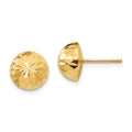 14k Madi K Polished Diamond-Cut 9mm Button Post Earrings, 9 x 9 mm