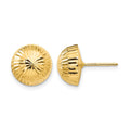 14k Madi K Polished Diamond-Cut 10mm Button Post Earrings, 10 x 10 mm