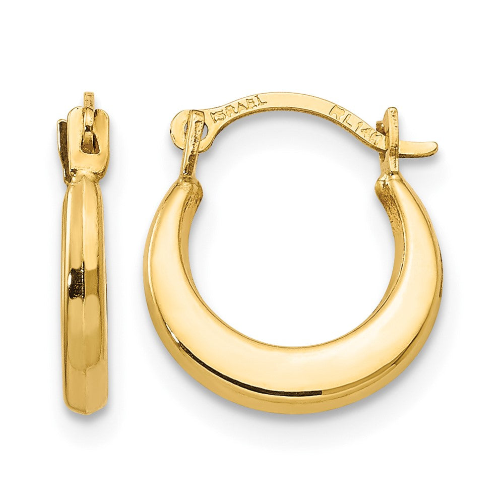 14k Madi K Small 1.6x12mm Hoop Earrings, 12 x 10 mm