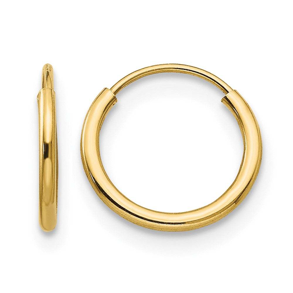 14k Madi K 1x10mm Endless Hoop Earrings, 10 x 10 mm
