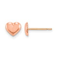 14k Rose Gold Madi K 6.00mm Heart Childrens Post Earrings, 6 x 7 mm