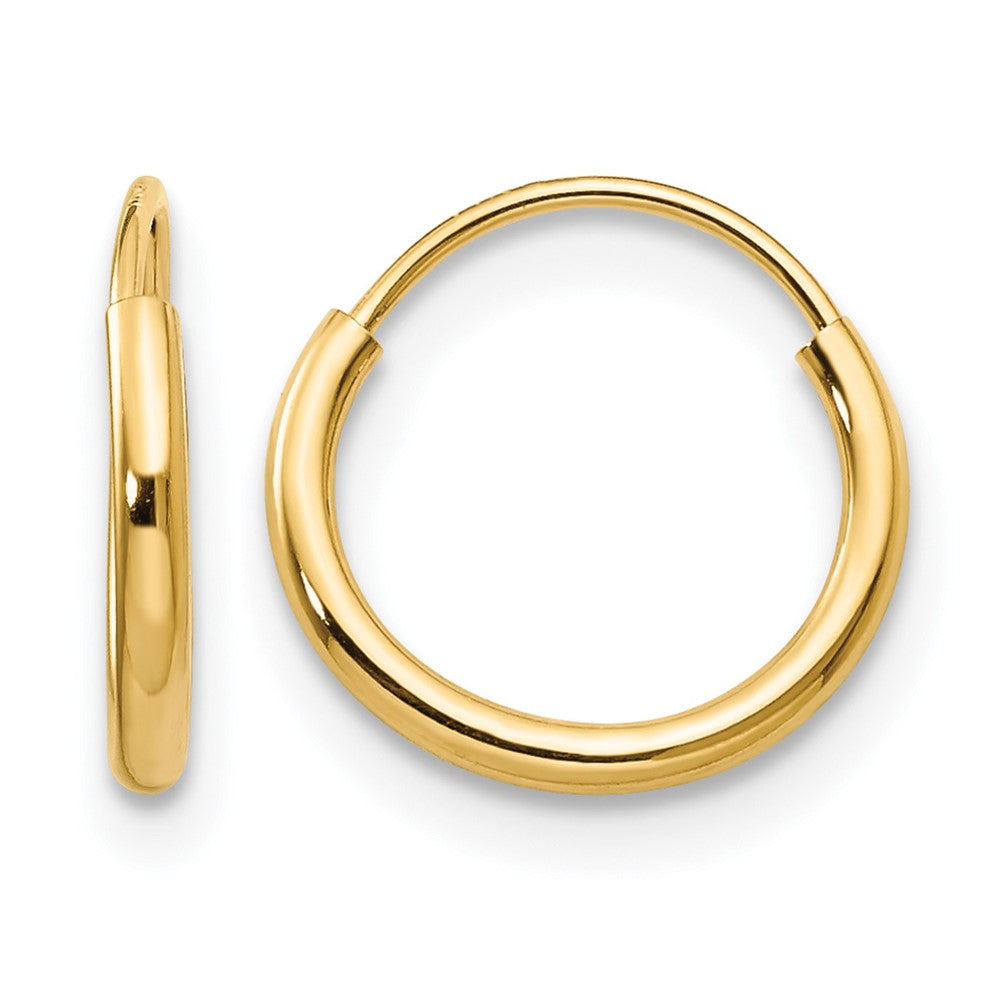 14k Madi K 1.25x9mm Endless Hoop Earrings, 8 x 8 mm