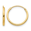 14k Madi K 1.25x13mm Endless Hoop Earrings, 13 x 13 mm