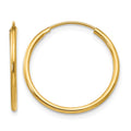 14k Madi K 1.25x17mm Endless Hoop Earrings, 17 x 17 mm