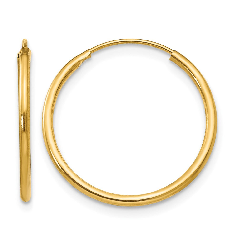 14k Madi K 1.25x17mm Endless Hoop Earrings, 17 x 17 mm