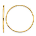 14k Madi K 1.25x33mm Endless Hoop Earrings, 33 x 33 mm