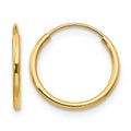 14k Madi K 1x12mm Endless Hoop Earrings, 12 x 12 mm, 0.34 g