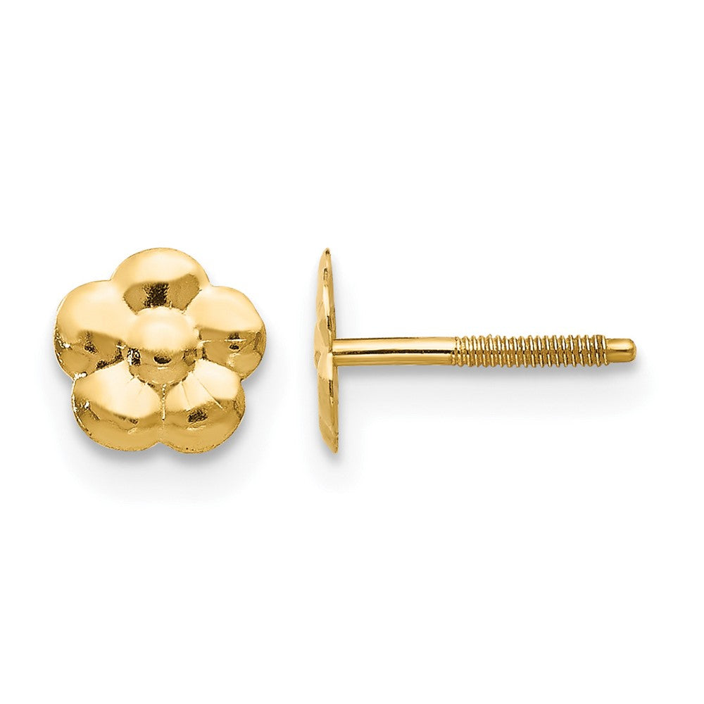 14k Madi K Flower Childrens Screwback Post Earrings, 6 x 6 mm