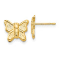 14k Madi K Butterfly Childrens Post Earrings, 10 x 10 mm