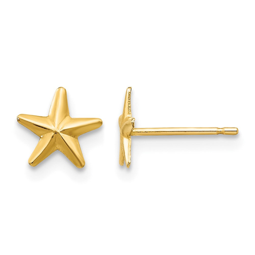 14k Madi K Star Childrens Post Earrings, 8 x 6 mm