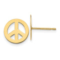 14k Madi K Peace Sign Childrens Post Earrings, 10 x 10 mm