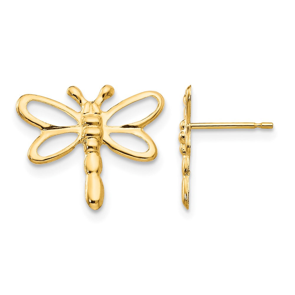 14k Madi K Dragonfly Childrens Post Earrings, 12 x 12 mm