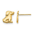14k Madi K Dog Childrens Post Earrings, 8 x 5 mm