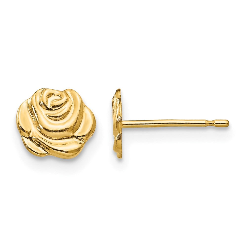 14k Madi K Polished Rose Childrens Post Earrings, 6 x 6 mm
