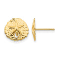 14k Madi K Sand Dollar Childrens Post Earrings, 10 x 10 mm