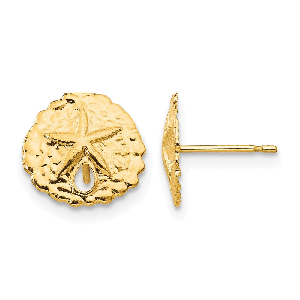 14k Madi K Sand Dollar Childrens Post Earrings, 10 x 10 mm