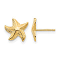 14k Madi K Starfish Childrens Post Earrings, 10 x 8 mm