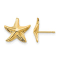 14k Madi K Starfish Childrens Post Earrings, 11 x 11 mm