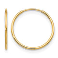 14k Madi K 1x14mm Endless Hoop Earrings, 14 x 14 mm