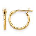 14k Madi K 1x10mm Hoop Earrings, 10 x 1 mm