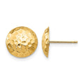 14k Madi K Hammered 9mm Button Post Earrings, 9 x 9 mm